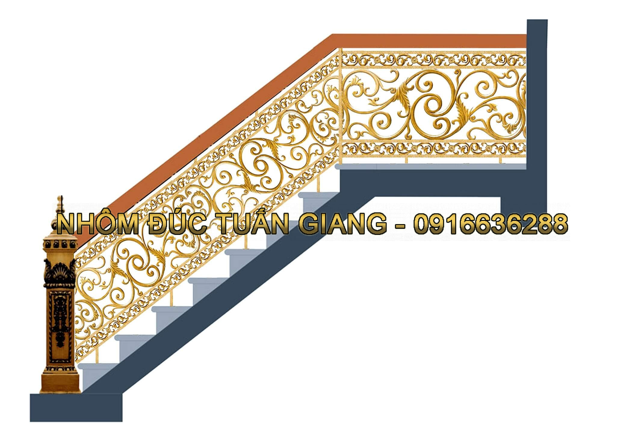 Cầu thang nhôm đúc - CT004