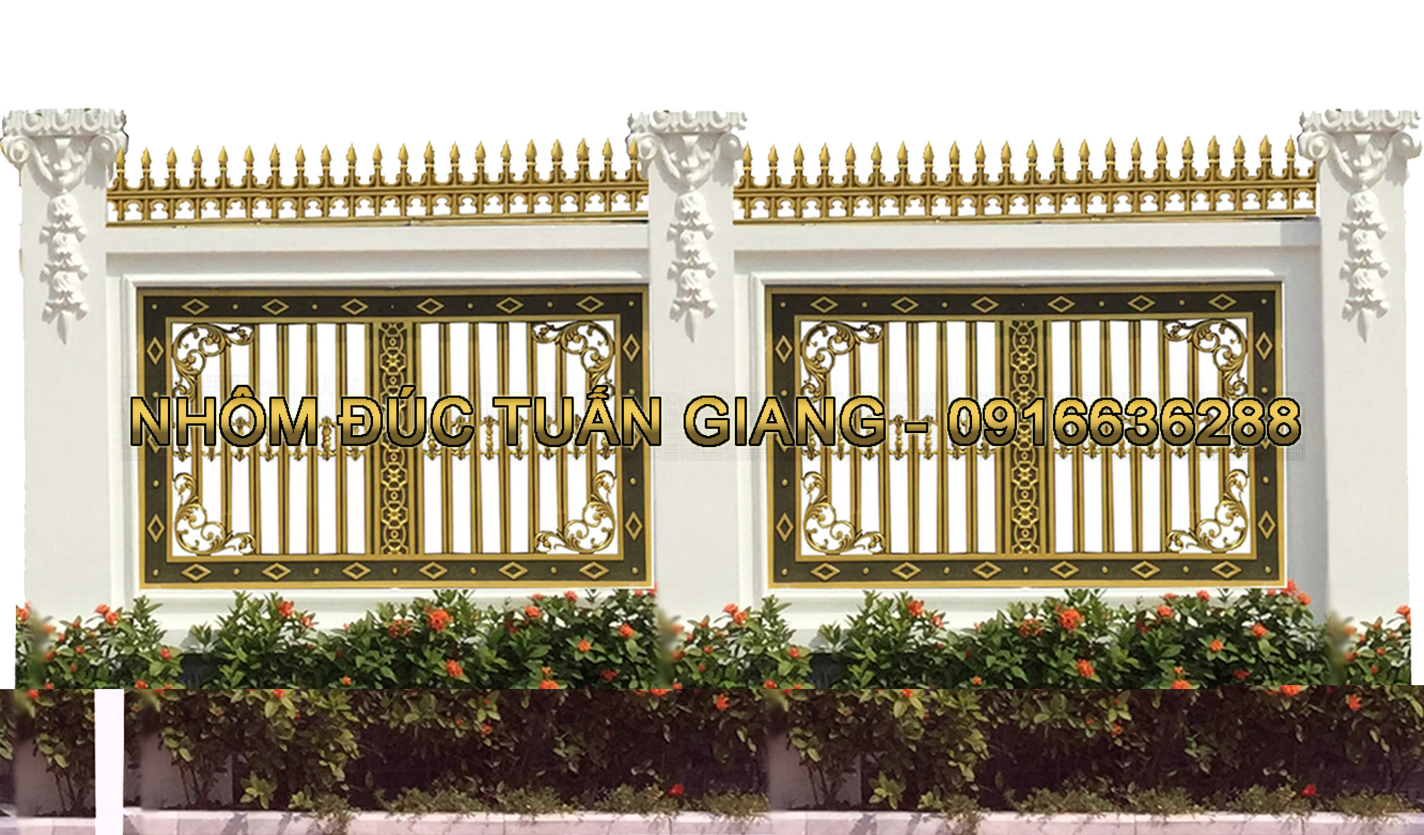 Hàng rào nhôm đúc mẫu HR -023